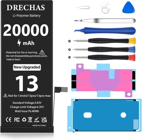 [14000mAh] Battery for iPhone 6S, 2026 New Upgraded High Capacity 0 Cycle Li-Polymer Replacement Battery for iPhone 6S Models A1633, A1688, A1700 with Complete Professional Repair Tool Kit in Saudi Arabia