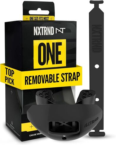 Nxtrnd واحد حراسة فم كرة القدم ، حزام بما في ذلك ، يناسب الكبار والشباب (أسود) in Kuwait