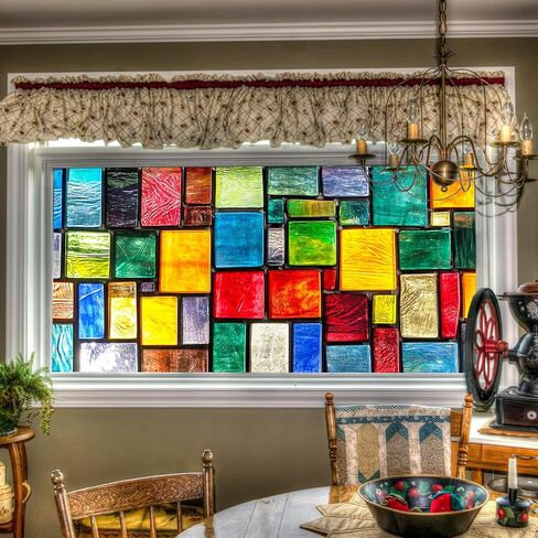 فيلم الخصوصية لنافذة الذهب الماسي مقاس 39.3 × 17.7 بوصة، لاصق ثابت من الزجاج الملون للنوافذ، حاجز للأشعة فوق البنفسجية، ملصق زجاجي بلوري، لون النافذة للوحة باب الحمام in Kuwait