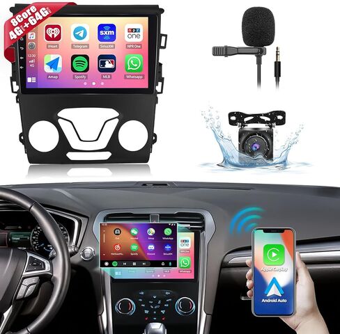 8-Core 6G+128G for Ford Fusion 2013 2014 2015 2016 Android 13 Car Stereo with Wireless CarPlay Android Auto 9" IPS Touchscreen Car Radio with DSP GPS FM Bluetooth 5.0 Head Unit with HD Backup Camera in Saudi Arabia