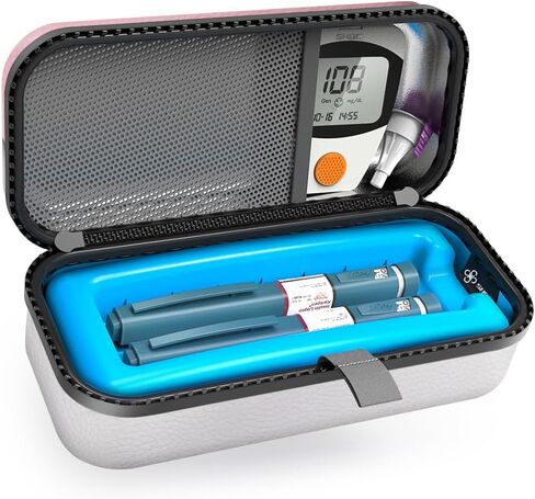 SHBC Premium Insulin Pen Cooler Travel Case, Medication Insulation Solution with 2 TSA Approved Replaceable Ice Bricks, Diabetes Storage Gifts for Men Women for Holidays, Birthdays. in Kuwait