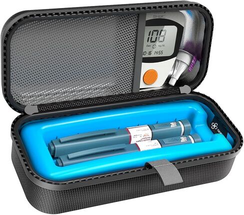 SHBC Premium Insulin Pen Cooler Travel Case, Medication Insulation Solution with 2 TSA Approved Replaceable Ice Bricks, Diabetes Storage Gifts for Men Women for Holidays, Birthdays. in Kuwait