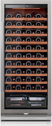 Ca'Lefort 24 Inch Wine and Beverage Refrigerator, 60 Can and 20 Bottle Wine Fridge 36-72°F, 3 LED Dual Zone Wine Cooler with Glass Door, Built-in Compressor Refrigerator for Home/Kitchen (4.10 cu.ft) in Saudi Arabia