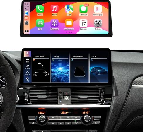 Ultra Narrow 12.3 Inch 1920 * 720 Car Stereo لـ BMW X3 F25 2010-2013 CIC Carplay Android Auto Radio Multimedia Audio Upgrad in Kuwait
