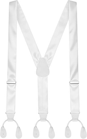 Silk Suspenders for Men Y Back Formal Tuxedo Suspenders Mens Formal Button End Braces for Tuxedo Pants in Saudi Arabia