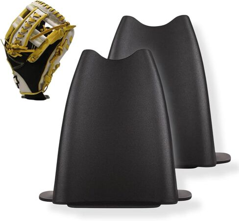 Baseball Glove Stand Vertical Holder for Fielder's Gloves and Catcher's Mitt - 2-pack Black in Saudi Arabia