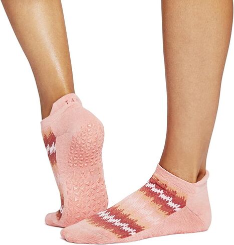 TAVI NOIR Women’s Savvy Non-Slip Socks - Grip Barre, Dance, Pilates, Yoga Socks, Small, Indigo Wave Stripe in Kuwait