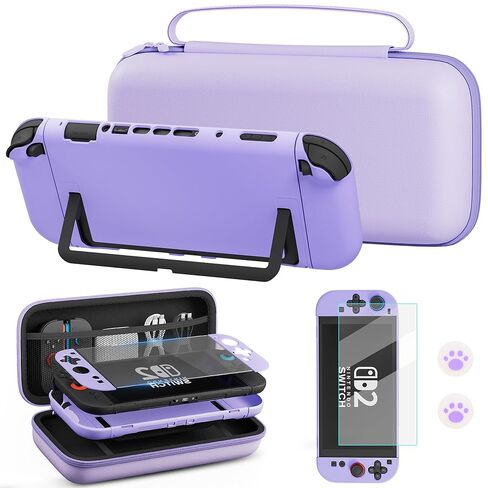 FUNDIARY Galaxy Travel Case for Nintendo Switch 2, Accessories Kit for Switch 2 Console & Joycon with Portable Storage Bag, Protective Dockable Cover, Screen Protector, Shoulder Strap and 2 Thumb Caps in Saudi Arabia