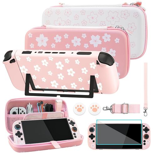 FUNDIARY Galaxy Travel Case for Nintendo Switch 2, Accessories Kit for Switch 2 Console & Joycon with Portable Storage Bag, Protective Dockable Cover, Screen Protector, Shoulder Strap and 2 Thumb Caps in Saudi Arabia