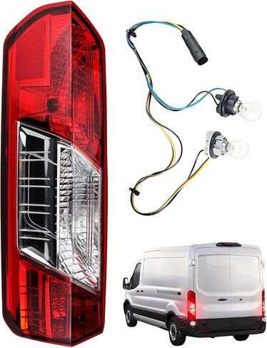 مجموعة مصابيح الذيل الجانبية اليمنى للراكب، متوافقة مع Ford Transit 150 250 350 350HD 2015-2025، تحل محل CK4Z13404K FO2801242C، وتتضمن المصابيح والحزام (عجلة خلفية واحدة فقط) in Saudi Arabia