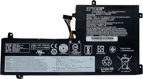 01AV433 01AV432 01AV434 Laptop Battery 51Wh 3340mAh 4-Cell 15.28V Compatible with Lenovo ThinkPad Yoga 370 / ThinkPad X380 Yoga Series SB10K97590 SB10K97589 SB10K97591 in Saudi Arabia