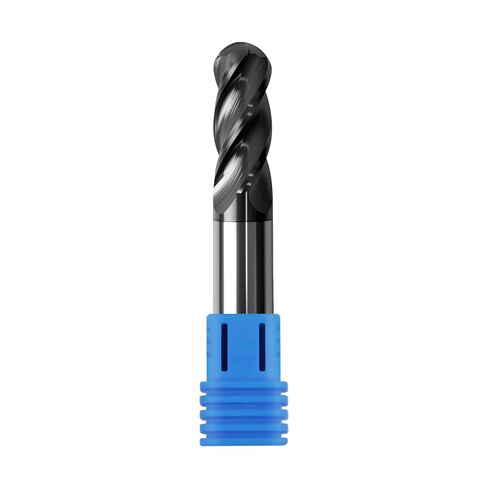 3/8" Carbide Ball Nose End Mills, ALTiN Coated, 4 Flute, Ball End Router Bit for Alloy Steels and Hardened Steels, CNC Router Bits with 3/8" Cutting Diameter - 5pcs in Saudi Arabia