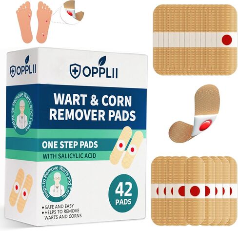 Maximum Strength Wart Corn Remover Pads for Feet and Toes, 40% Salicylic Acid Extra Strength Treatment Foot Corn Removal Bandages for Kids Adults,42 Pack in Saudi Arabia