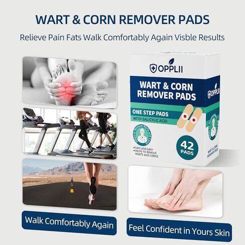 Maximum Strength Wart Corn Remover Pads for Feet and Toes, 40% Salicylic Acid Extra Strength Treatment Foot Corn Removal Bandages for Kids Adults,42 Pack in Saudi Arabia