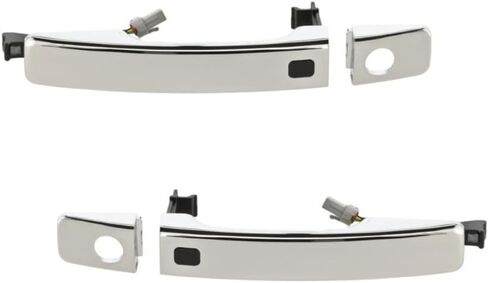 For Kia Soul 2014-2022 Exterior Door Handle Driver OR Passenger Side | Single Piece | Front | With Cover | With Smart Entry System | With Keyhole | All Chrome | Made Of Plastic | 82651B2720 in Saudi Arabia