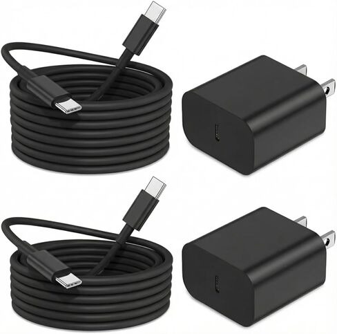 iPhone 17 16 15 Charger Fast Charging 6ft+10ft Cable ، 20W USB C Charger ، USBC Wall Charger for I Phone 17 Air 16E/16 Pro/16 Pro Max/15/15 Plus/15 Pro/15 Pro Max ، I Phone iPad Pro/Mini in Saudi Arabia