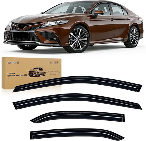 Nilight Window Rain Guards for Toyota Tacoma Double Cab 2016 2017 2018 2019 2020 2021 2022 2023, Out-Channel Window Visors Vent Wind Deflectors-4PCS in Saudi Arabia