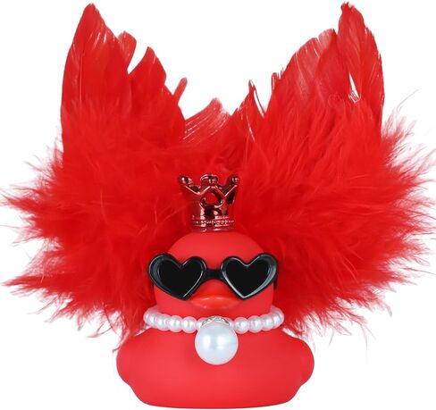 Funny Squeaky Rubber Ducks for Cars, Jeeps Duck with Crown, Sunglasses, Necklace & Wings, Jeeps Dashboard Decorations, Gift for Adults in Kuwait