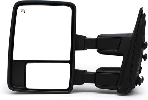 BOOLEE Driver Left Side Towing Mirrors fit for 1999-2007 Ford F250 F350 F450 F550 Super Duty Power Adjusted Heated Amber Turn Signal Light Manual Folding Telescoping Black Tow Mirrors in Saudi Arabia