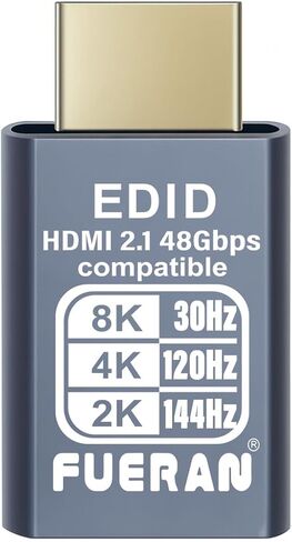 4K 120Hz HDMI 2.1 المكونات الوهمية-محاكي عرض افتراضي عالي الدقة للكمبيوتر الشخصي ، و VR Headsets و Cryptocurrency Mining EDID Headless Ghost Adapter (8K/30HZ-4K/120HZ-1P-HUI) in Kuwait