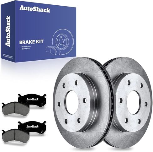 AutoShack Front Brake Rotors Premium Ceramic Brake Pads | Replacement for GMC Savana 1500 Sierra 1500 Classic Yukon XL 1500 Chevrolet Silverado 1500 Tahoe 2003-2008 Express 1500 | 6-PC Brake Kit in Saudi Arabia