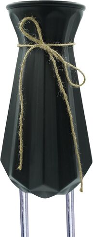 Cemetery Vases for Grave-Durable Plastic Grave Vases Flower Holder with Metal Spikes Bow Decor for Cemetery Headstones, Outdoor Grave Decorations for Memorial Gifts for Loss of Loved One - Balck in Kuwait