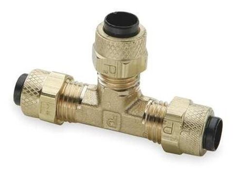 164P-6-PK10 Union Tee Fitting ، Boly-Tite Brass ، 3/8 "Tube Tube X 3/8" أنبوب ضغط (حزمة 10) in Kuwait