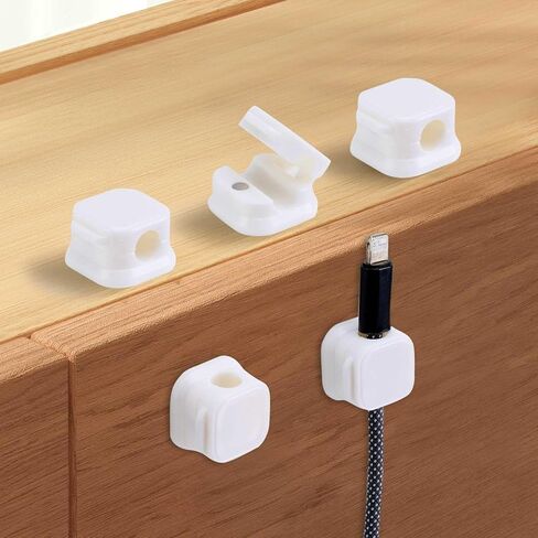 6PCS Reusable Magnetic Cord Clips - No Residue Adhesive Wire Organizer for Office/Car/Home in Saudi Arabia