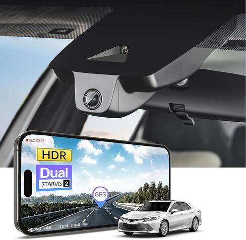 4K Front & 2K REAP 2 قناة HDR DASH CAM ، Starvis 2 IMX678 IMX675 ، ملائمة مخصصة لتويوتا كامري وكامري هايبرد 2021 2022 2023 2024 (الطراز أ) ، LE L XLE in Saudi Arabia