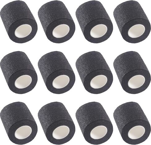 IndigoCase 12 حزمة من الضمادات ذاتية اللصق مقاس 1 بوصة، حزمة متنوعة من الضمادات متعددة الألوان، شريط قبضة رياضي مرن، غلاف بيطري، ضمادات صغيرة مجمعة لأطراف الأصابع والمفاصل والأطفال والحيوانات الأليفة. in Kuwait