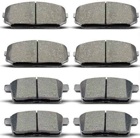 8PCS Front Rear Ceramic Brake Pads Replacement Kit Fits 2003 2004 2005 2006 2007 for Honda Accord (D537/D959) in Kuwait