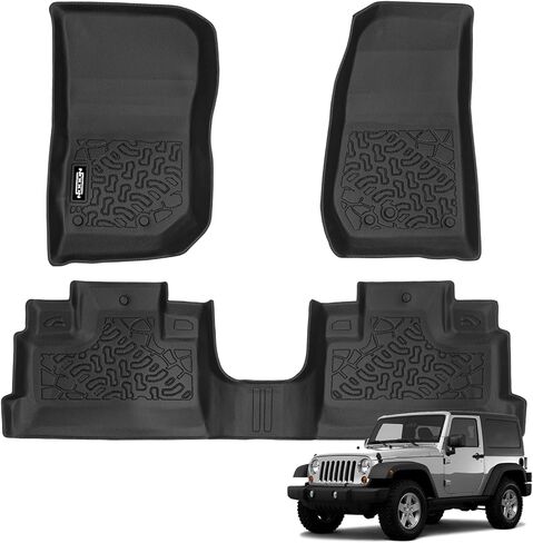 All Weather Floor Mats for Polaris Ranger Crew XP 1000 2019-2025 Floor Mats & Trunk Mat for Polaris Ranger Crew XP 1000 Cargo Mat Accessories Guard Odorless Floor Liner in Kuwait