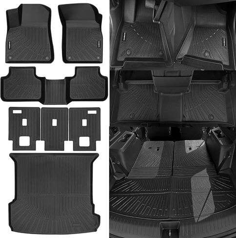All Weather Floor Mats for Polaris Ranger Crew XP 1000 2019-2025 Floor Mats & Trunk Mat for Polaris Ranger Crew XP 1000 Cargo Mat Accessories Guard Odorless Floor Liner in Kuwait