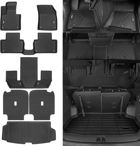 All Weather Floor Mats for Polaris Ranger Crew XP 1000 2019-2025 Floor Mats & Trunk Mat for Polaris Ranger Crew XP 1000 Cargo Mat Accessories Guard Odorless Floor Liner in Kuwait