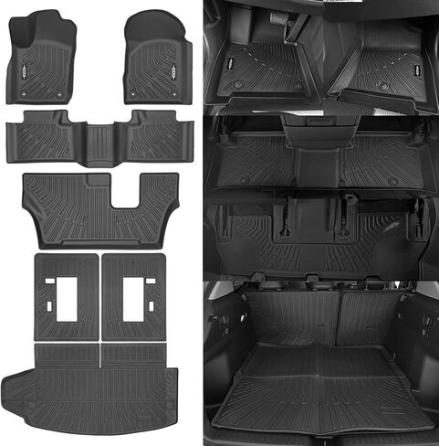 All Weather Floor Mats for Polaris Ranger Crew XP 1000 2019-2025 Floor Mats & Trunk Mat for Polaris Ranger Crew XP 1000 Cargo Mat Accessories Guard Odorless Floor Liner in Kuwait