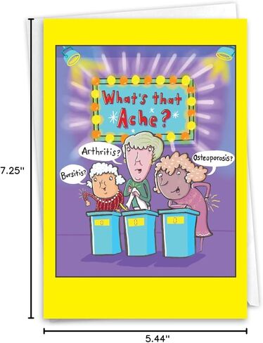 NobleWorks - Funny Birthday Greeting Card with 5 x 7 Inch Envelope (1 Card) Bday Age Wisdom 8576Z in Saudi Arabia