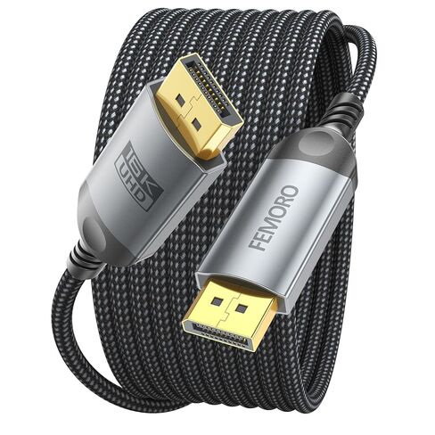 كبل منفذ عرض الفخذ 10 قدم ، DisplayPort 2.1 16K@60Hz 8K@120HZ 4K@240HZ 2K@360HZ 1080P@360HZ Gaming Monitor 54GBPS ، in Saudi Arabia