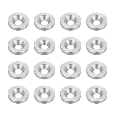 MECCANIXITY 16 Pcs M6 Finish Countersunk Washer, 4x20mm 304 Stainless Steel Counterbore Head Washers Gaskets Shim for Mechanical Accessories Parts, Silver in Saudi Arabia