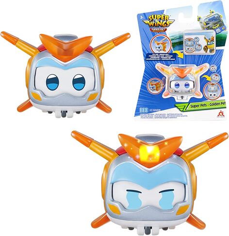Super Wings Super Pets 4-Pack Collection Super Pets Jerome, Golden Boy, Shine, Ellie, Vehicle Action Figure, with Light Effect and Change Emotion Expressions, Gifts for Kids Aged 3 and Up in Kuwait