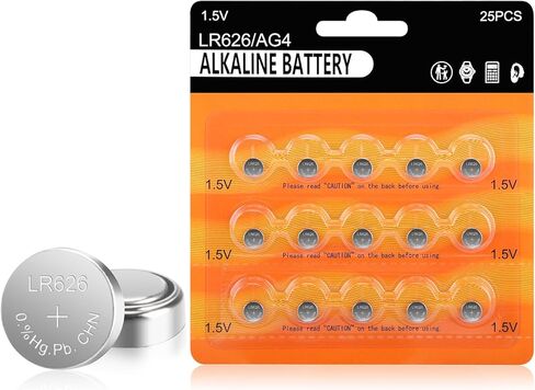 LR1130 AG10 Battery 25 Pack ، SG10 389 189 390 LR54 1.5V بطاريات زر القلوية طويلة الأمد in Kuwait