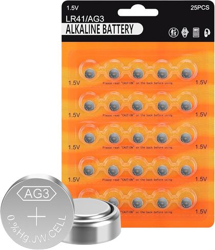 LR1130 AG10 Battery 25 Pack ، SG10 389 189 390 LR54 1.5V بطاريات زر القلوية طويلة الأمد in Kuwait