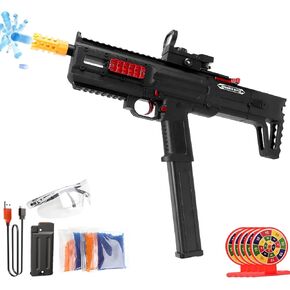 مسدس كرة جل كهربائي، لعبة رش تلقائية ذات وضع مزدوج مع 50000 جولة جل، ألعاب كرة رش قابلة لإعادة الشحن لفريق الرماية في الهواء الطلق، هدايا الحفلات للأعمار من 14 عامًا فما فوق، أسود in Kuwait