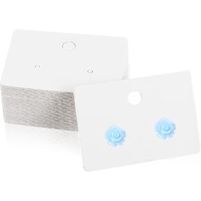100 Pcs Earring Display Cards, 1.7inch Earring Cards for Selling Jewelry, Earring Card with Holes, Paper Earring Holder Card, Earring Packaging for Hanging Ear Studs Jewelry (Black) in Kuwait