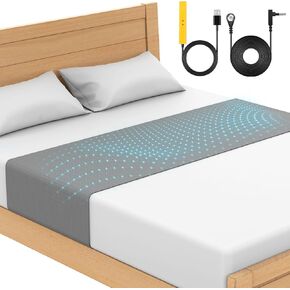 Grounding Sheet for Bed 90% Organic Cotton+10% Pure Silver Fiber, Grounding Fitted Sheets for All Mattress Sizes, with Static grounding Cord and Test Pen (Gray, 105.1 * 23.1inch) in Kuwait