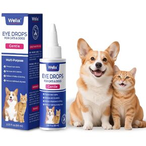 Wellix Dog & Cat Eye Pipes for Discors و Crust - Pet Eye Pipes Remover Tear Tail Comply للكلاب والقطط - مناديل تكييف الكلاب والقطط للعينين والتجاعيد - 110 تهم in Kuwait