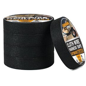 شريط تسخير الأسلاك الأسود ، 19mmx15m ، 10 حزم ، شريط قماش عالي القماش temp للسيارات ، شريط تسخير المحرك/الكابل ، تخميد الضوضاء ، العزل ، الأسلاك الثابتة ، سلك الحزمة in Kuwait