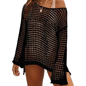 CHERRY CAT Crochet Cover Ups for Women Sexy Hollow Out Swim Cover Up Knit Summer Outfits in Kuwait
