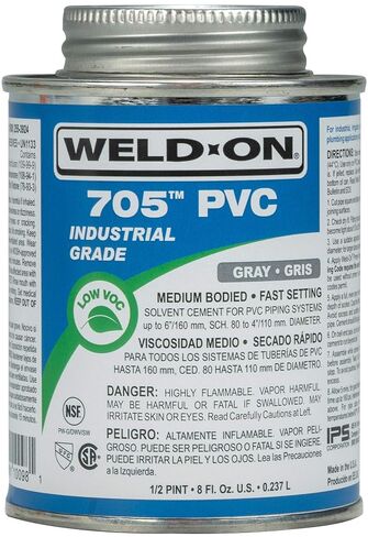 Weld-on 10089 705 الصناعة PVC PVC متوسطة الجسدية المذيبات عالي القوة-وضع سريع و Low-VOC ، واضحة ، 1 الكوارت (32 أوقية) in Kuwait