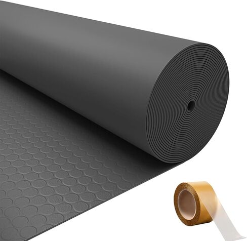 سجادة أرضية المرآب مقاس 7.5 × 20 قدمًا، لوحة ماسية سميكة من سجادات المرآب البلاستيكية لفة أرضية أسفل السيارة، سجادات مواقف السيارات في المرآب لسيارات الدفع الرباعي المدمجة، والسيارات الرياضية in Kuwait