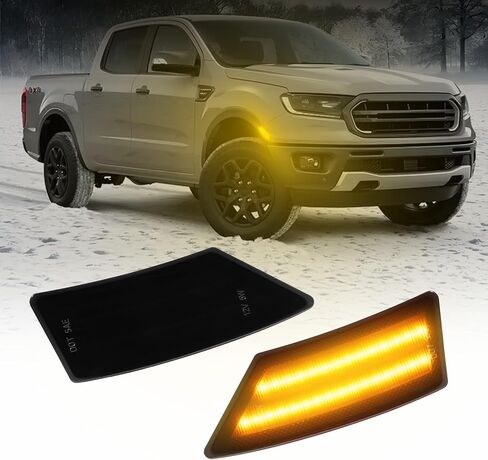 مصابيح LED جانبية مطورة من AUTOONE متوافقة مع دودج دورانجو 2021-2025، مصابيح تحديد المصد الأمامي البيضاء، سائق عدسة مدخنة وجانب الراكب، قطعتان in Saudi Arabia